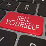 Sell Yourself Computer Keyboard Red Key Promotion Marketing