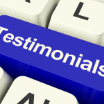 Testimonials Computer Key Showing Recommendations And Tributes O