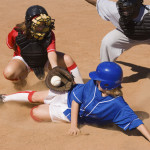 Catcher Tagging Runner at Home Plate
